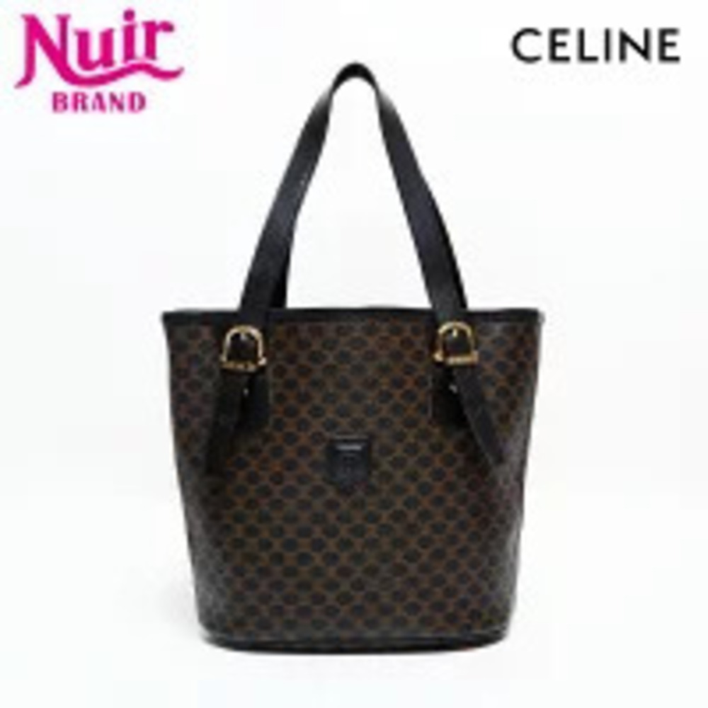 Celine Macadam Bucket Handbag Black
